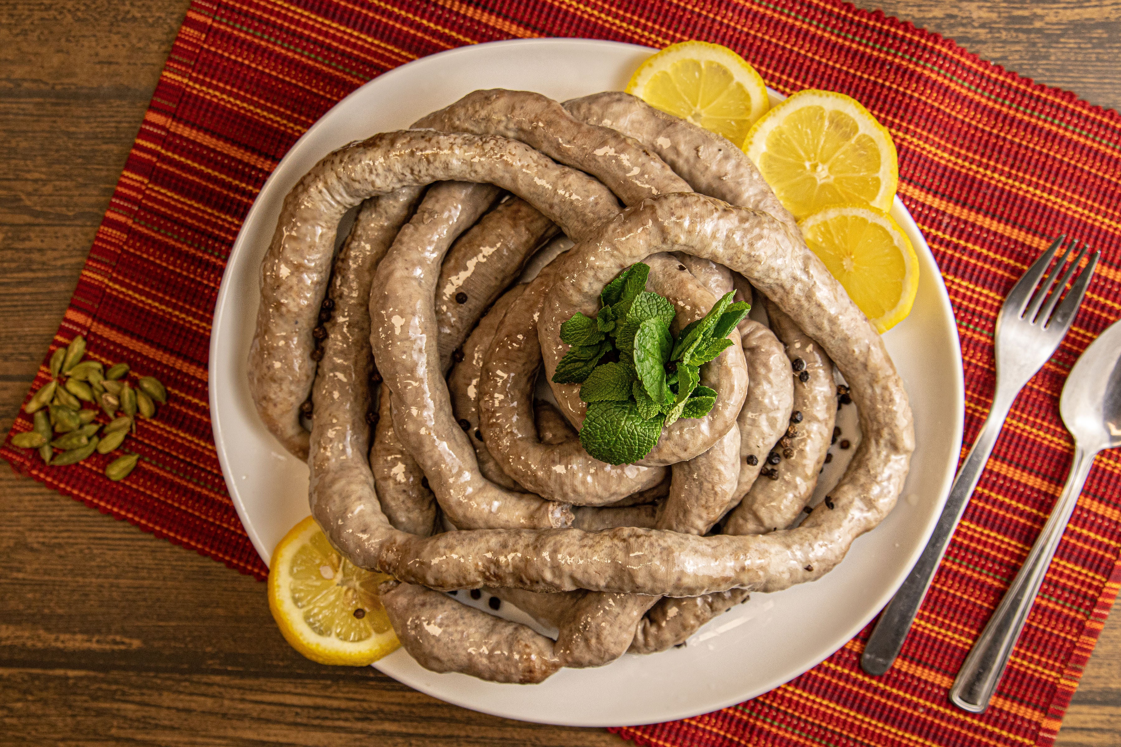 Stuffed sheep sausages (Fawaregh)