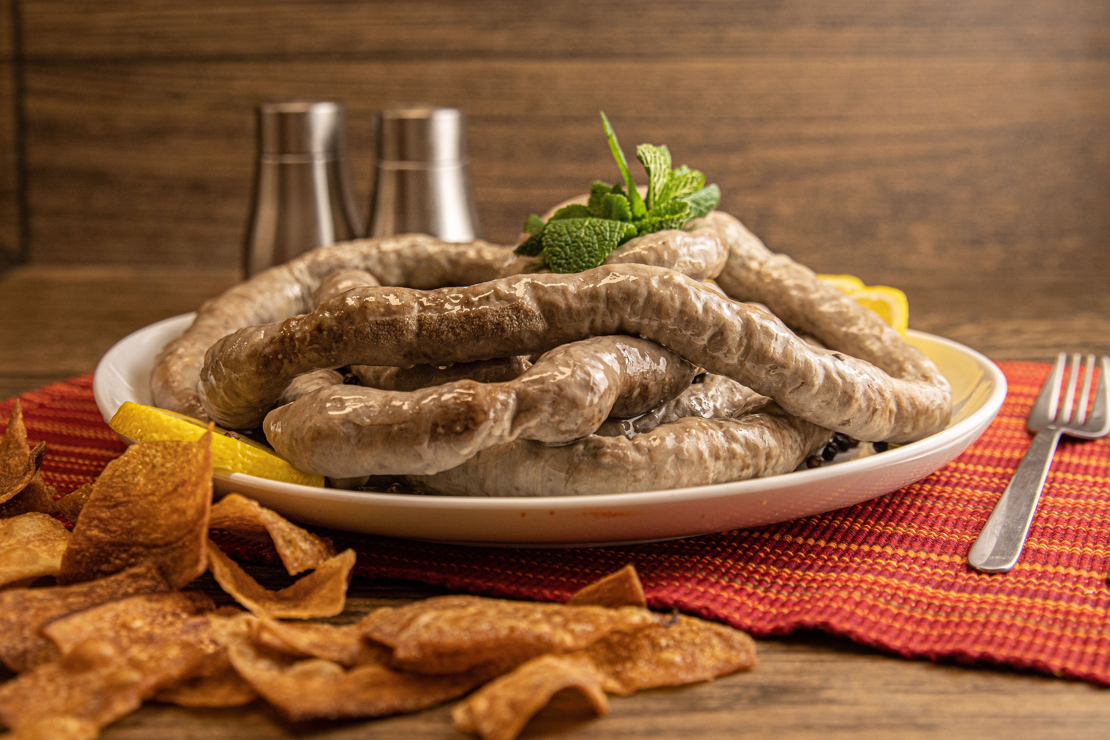 Stuffed sheep sausages (Fawaregh)