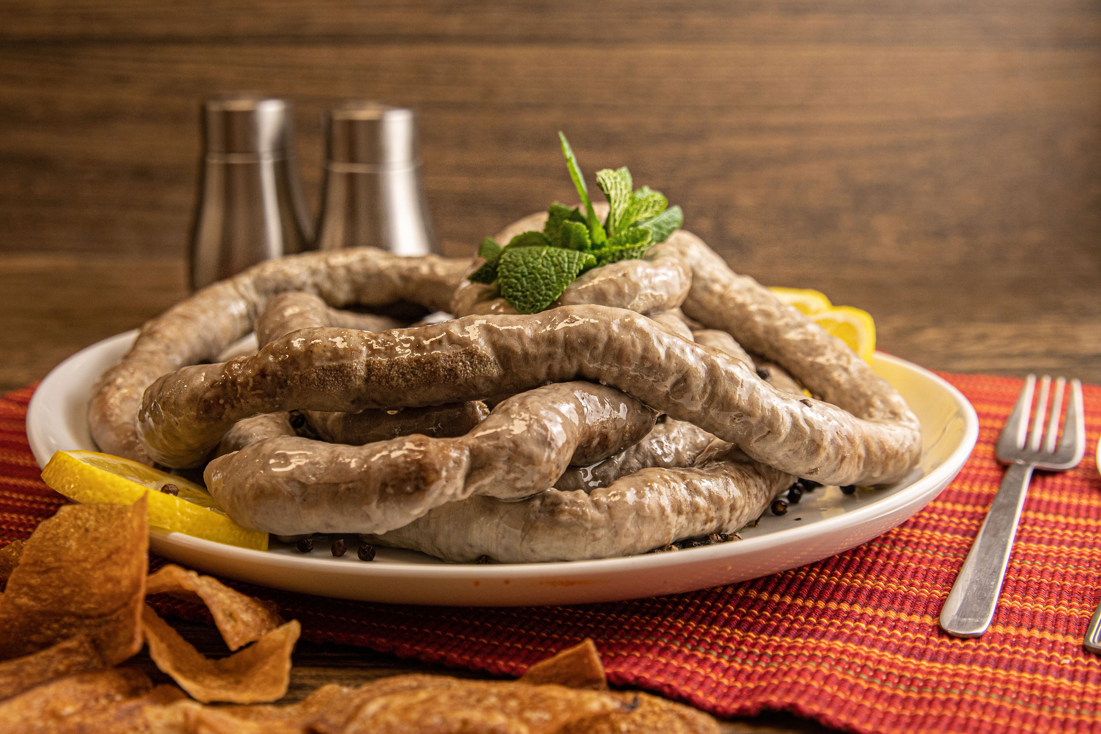 Stuffed sheep sausages (Fawaregh)